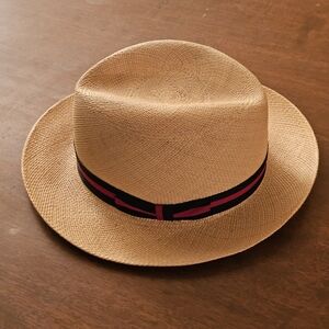 Stylish Woven Panama Hat with Black Band - In Original Dobbs Fifth Avenue Box
